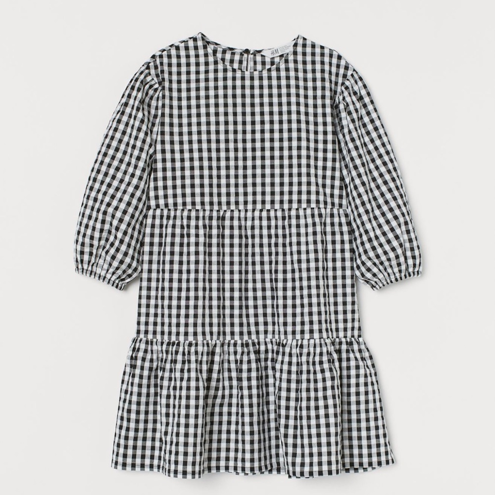 H&M Puff Sleeve Dress | gingham dress | Size XS
